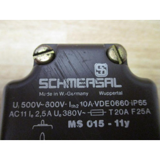 Schmersal MS 015-11Y Heavy Duty Limit Switch MS01511Y - New No Box
