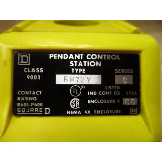 Square D 9001 BW-72Y Pendant Enclosure 15396 Series C - New No Box