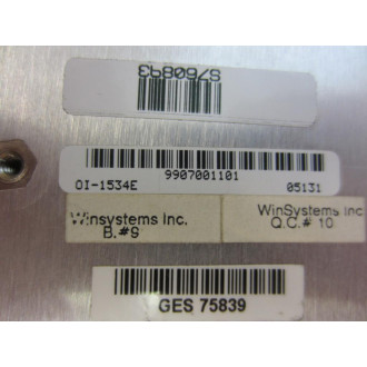 WinSystems OI-1534 10.4"TouchScreen Digitizer OI1534 OI1534 EEncl.Only - Used
