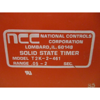 National Controls T2K-2-461 Solid State Timer  T2K2461 - Used