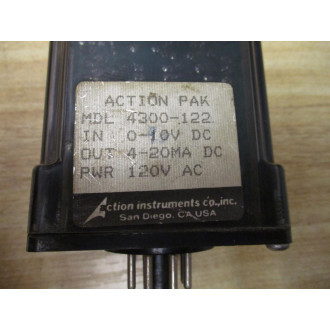 Action Instruments 4300-122 Action Pak Signal Conditioner Relay 4300122 - Used