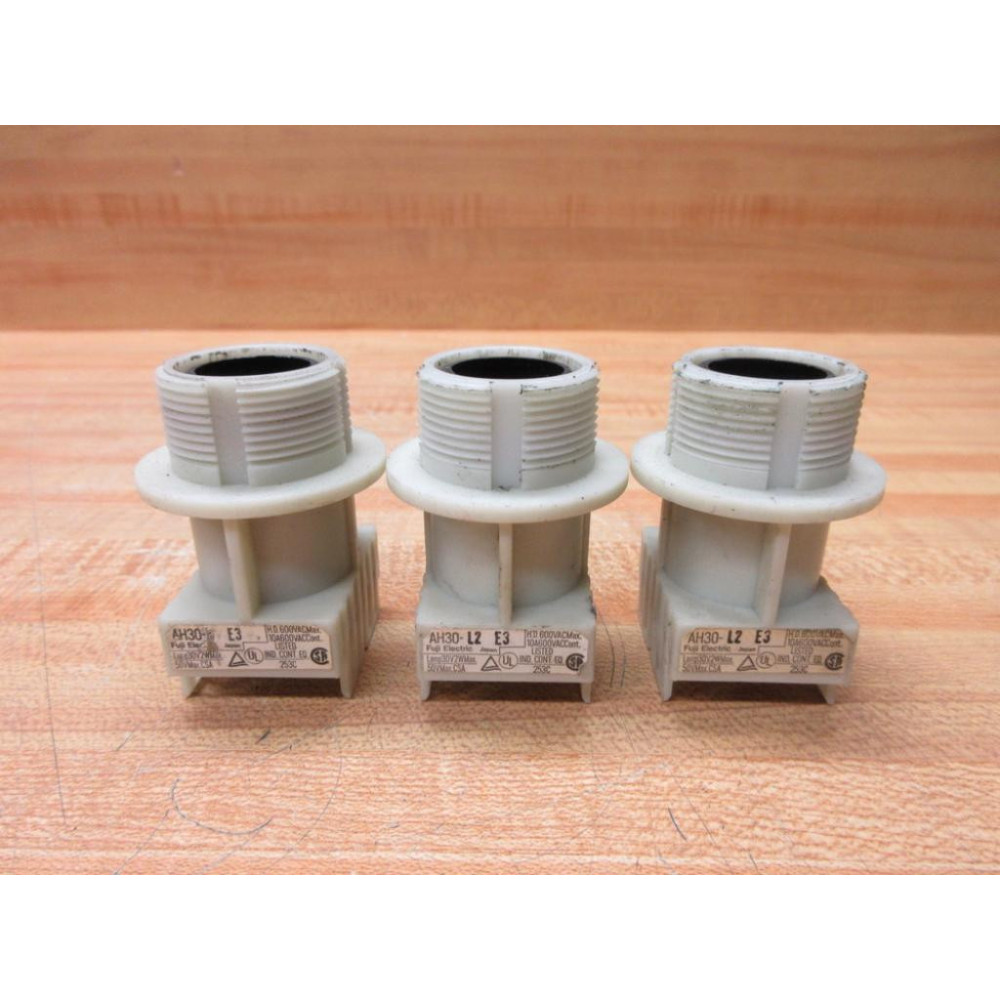 Fuji AH30-L2 E3 Pushbutton AH30L2E3 Base Only (Pack of 3) - Used