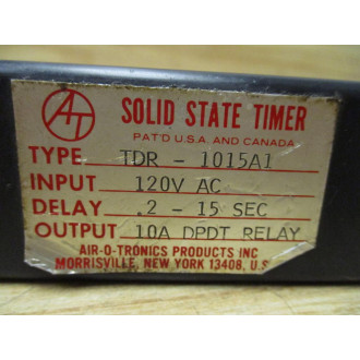 Air-O-Tronics Products TDR-1015A1 Solid State Time Delay Relay TDR1015A1 - Used