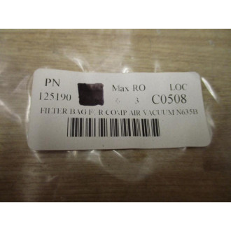 125190 Filter Bag - New No Box
