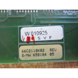 EatonCutler-Hammer 66C2110K02 IQA-6600 IQ Analyzer PCB 66C2111H02 - Used