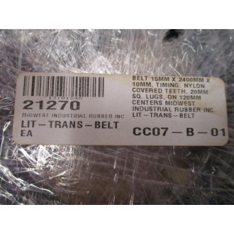 Midwest Industrial Rubber 21270 Timing Belt - New No Box
