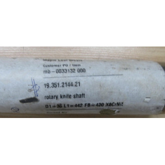 19.351.2144.21 Rotary Knife Shaft 19351214421 - New No Box