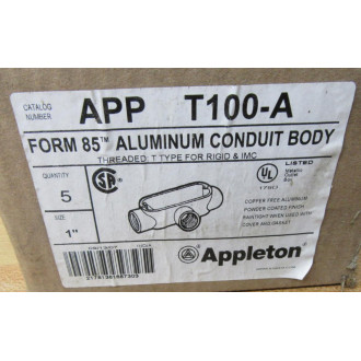 Appleton APP T100-A Conduit Body APPT100A (Pack of 5)