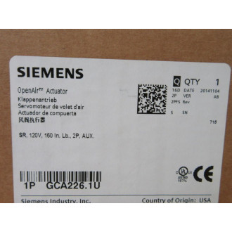 Siemens GCA226.1U Open Air Actuator GCA2261U 160 In.Lb