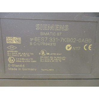Siemens 6ES7 331-7KF02-0AB0 SIMATIC S7 Input Module E Stand:4 WO 3 Covers (See Pics) - Used