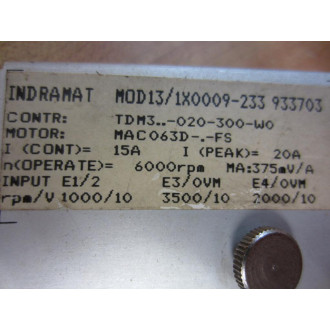Indramat MOD131X0009-233 MOK7 Progrmming Module 109-0590-4A06-01 - Used