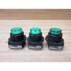 Fuji Electric AR30G3L E3 Illuminated Push Button Green (Pack of 3) - Used
