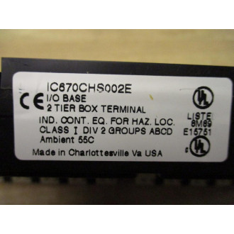 GE Fanuc IC670CHS002E IO Terminal Block W Box Terminals - New No Box