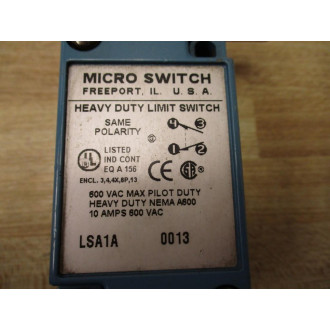 Honeywell LSA1A Micro Switch Limit Switch W 12" to 58" Adapter - Used