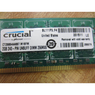 Crucial CT25664AA667.M16FM 2GB DDR2-667MHz DIMM Memory PC2-5300 - New No Box