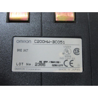 Omron C200HW-BC051 Base Unit C200HWBC051 - Used