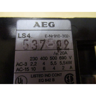 AEG 910-302-537-22 Contactor 22E LS4 - New No Box