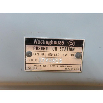 Westinghouse 1764816 Pushbutton Station - New No Box