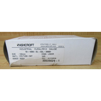 Ashcroft 10-1008-SL-02L-3000 Gauge 101008SL02L3000