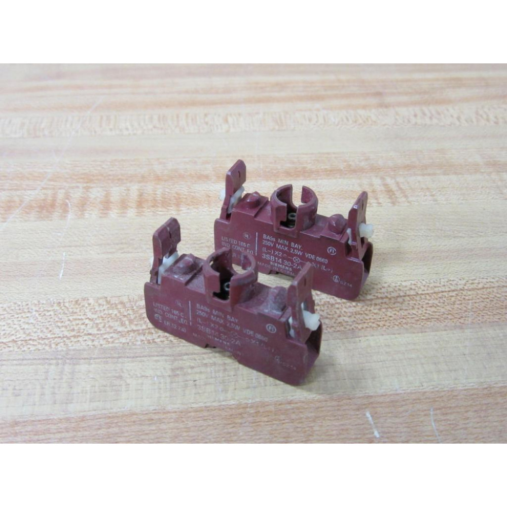 Siemens 3SB1430-2A Lamp Power Module 3SB14302A wo Bulb (Pack of 2) - Used