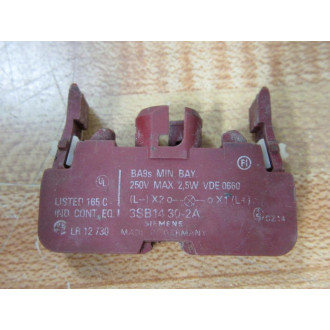 Siemens 3SB1430-2A Lamp Power Module 3SB14302A wo Bulb (Pack of 2) - Used