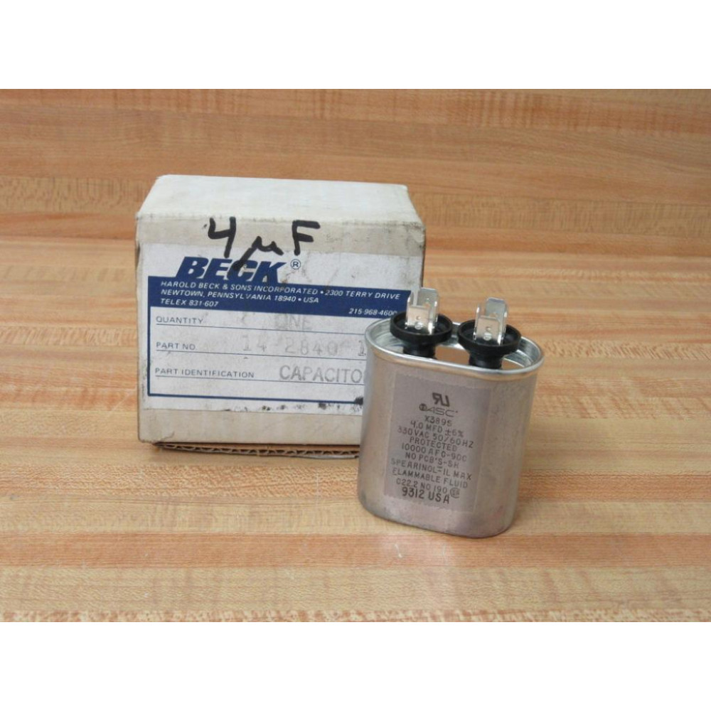Beck 14-2840-11 Capacitor 14284011 Beck 14-2840-11 Capacitor 14284011