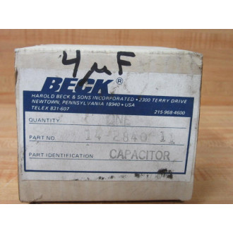 Beck 14-2840-11 Capacitor 14284011
