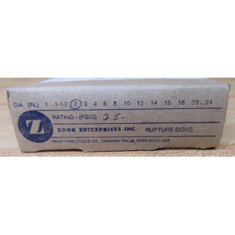 Zook Enterprises 1MX2X25X72 Rupture Disk