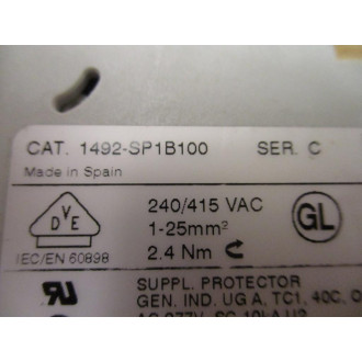 Allen Bradley 1492-SP-1B100 Circuit Breaker 1492SP1B100 10A (Pack of 2)