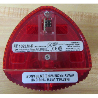 Edwards Signaling 102LM-R 102LMR Lens Module - Red Lens Cover Only - New No Box