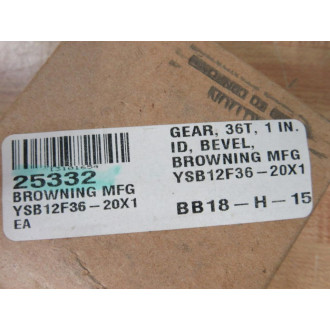 Browning YSB12F36-20X1 Bevel Miter Gear wKW YSB12F3620X1
