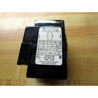 Telemecanique LA1D11A65 Aux. Contact Block 07940