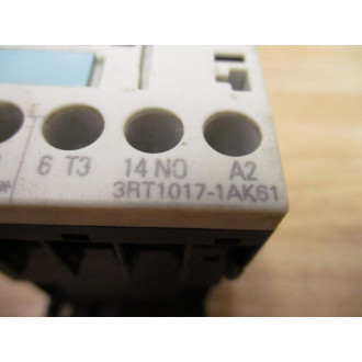 Siemens 3RT1017-1AK61 Sirius 3R Power Contactor 3RT10171AK61 - New No Box