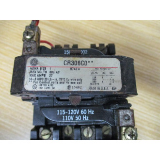 General Electric CR306C002 Magnetic Starter - Used