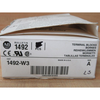 Allen Bradley 1492-W3 Terminal Blocks 1492W3 (Pack of 28)