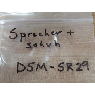 Sprecher+Schuh D5M-SR29 Selector Switch D5MSR29 - New No Box