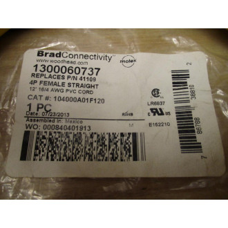 Brad Connectivity 104000A01F120 Cordset 1300060737
