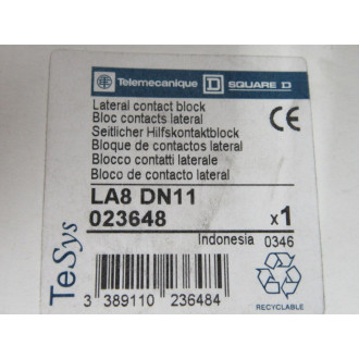 Telemecanique LA8-DN11 Schneider Contact LA8DN11 023648 White