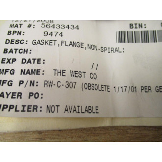 The West RW-C-307 Flange RWC307 - New No Box