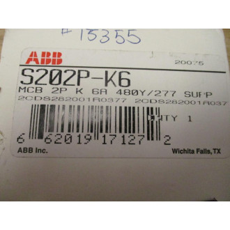 ABB S202P-K6A 6 AMP Circuit Breaker S202P-K6