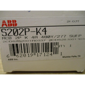 ABB S202P-K4A 4 AMP Circuit Breaker S202P-K4