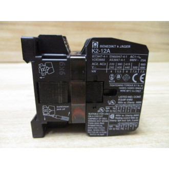 Benedikt & Jager K2-12A01 Contactor K212A01 - New No Box