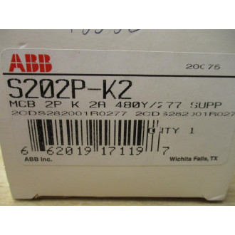 ABB S202P-K2A 2 AMP Circuit Breaker S202P-K2