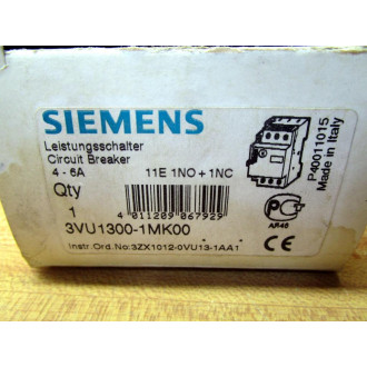 Siemens 3VU1300-1MK00 Starter Motor Protector 3ZX1012-0VU13-1AA1