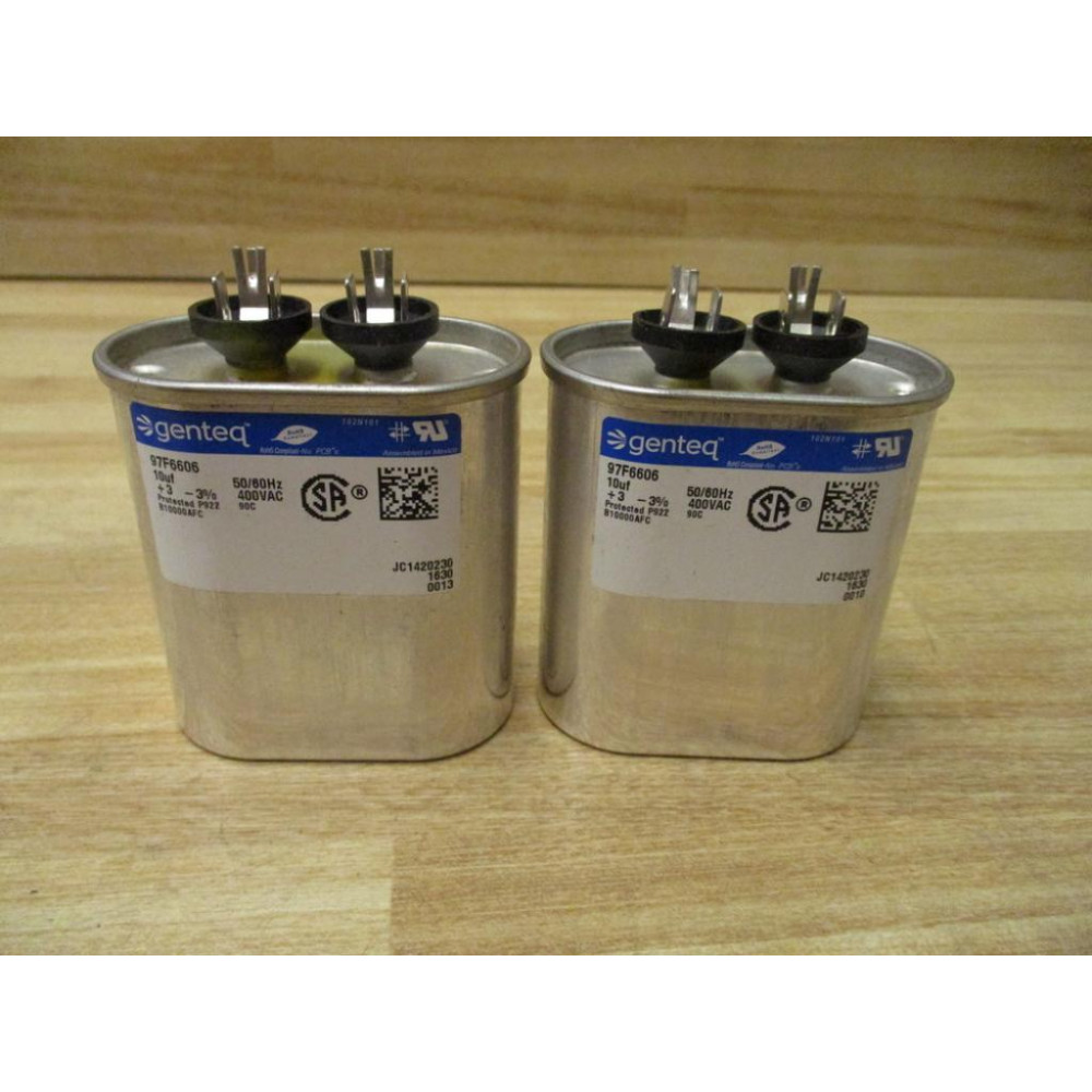 Genteq 97F6606 Film Capacitor (Pack of 2) - New No Box Genteq 97F6606 Film Capacitor (Pack of 2) - New No Box