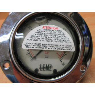 Lenz BAC60-25RC-FFC Pressure Gauge BAC6025RCFFC