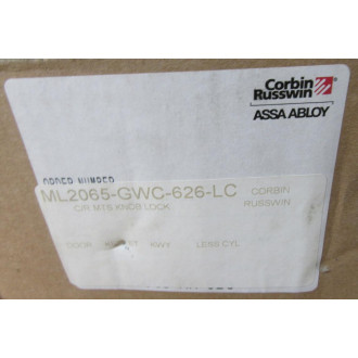Corbin Russwin ML2065-GWC-626-LC Mortise Lock ML2065GWC626LC