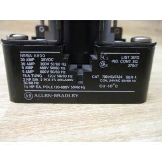 Allen Bradley 700-HG47A24 Power Relay 700HG47A24 Series A - New No Box