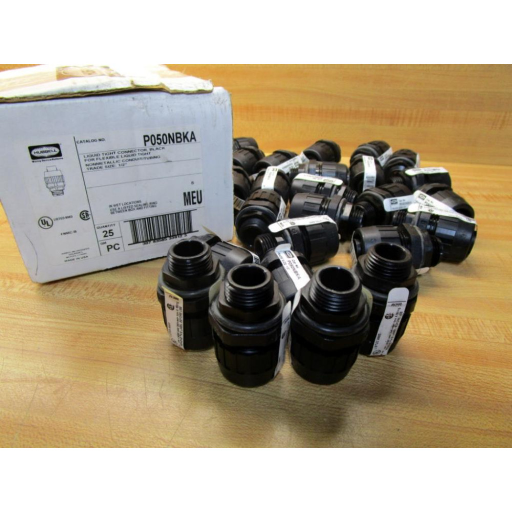 Hubbell P050NBKA Liquid Tight Fitting 12" Trade (Pack of 25) Hubbell P050NBKA Liquid Tight Fitting 12" Trade (Pack of 25)