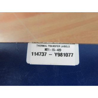 Brady M71-15-423 Thermal Transfer Labels 114737 (Pack of 750)
